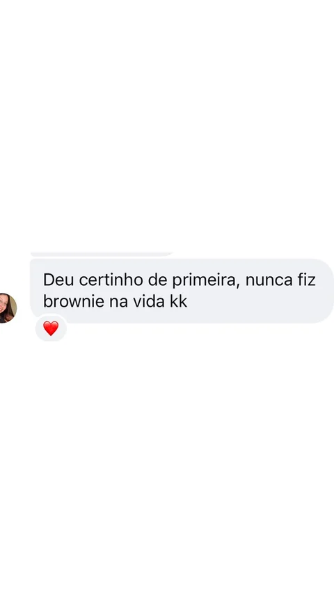 Prova social 7: mensagem ou resultado real de aluna da Doceria D'Amora Academy